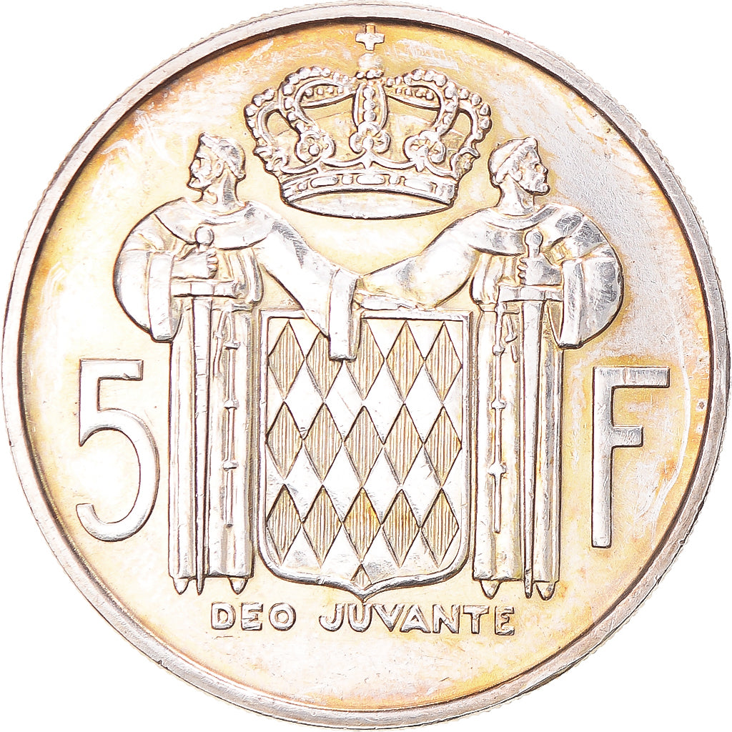 Coin, Monaco, Rainier III, 5 Francs, 1960, Paris, AU(55-58), Silver