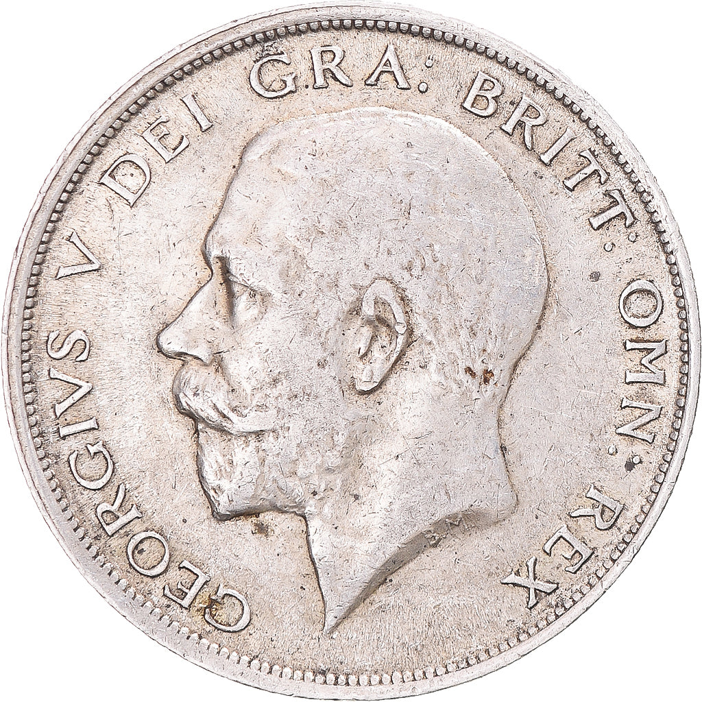 Coin, United Kingdom, George V, 1/2 Crown, 1916, London, EF(40-45), Silver