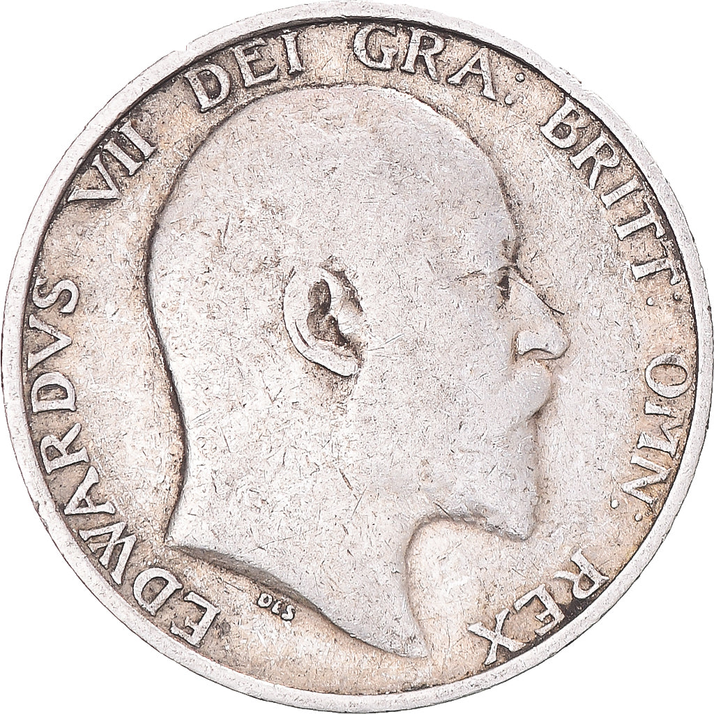 Monnaie, Royaume-Uni, Edward VII, Shilling, 1910, Londres, TB+, Argent