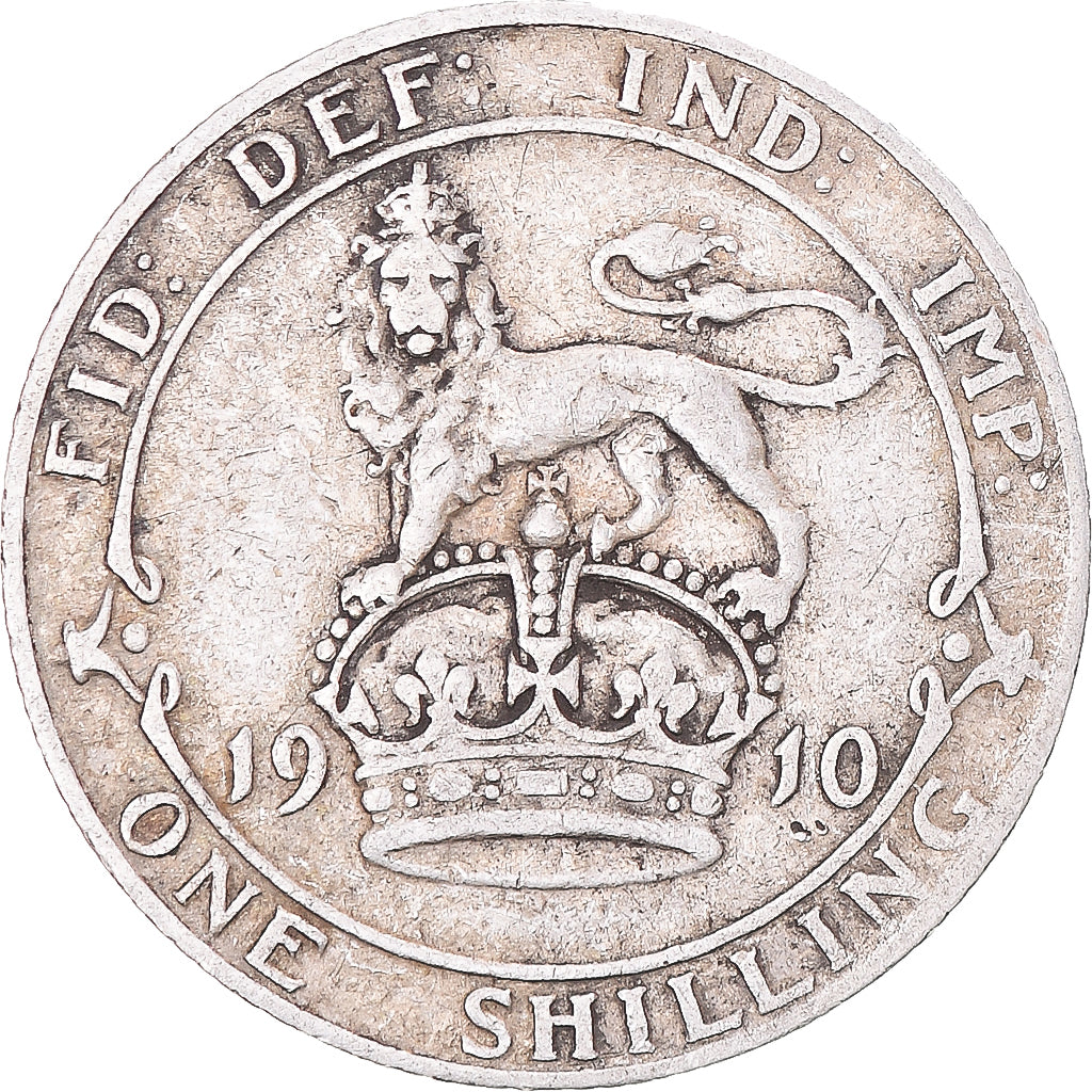Monnaie, Royaume-Uni, Edward VII, Shilling, 1910, Londres, TB+, Argent