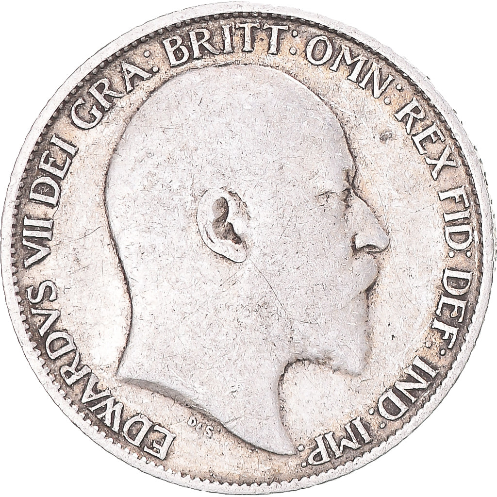 Coin, United Kingdom, Edward VII, 6 Pence, 1909, London, VF(30-35), Silver