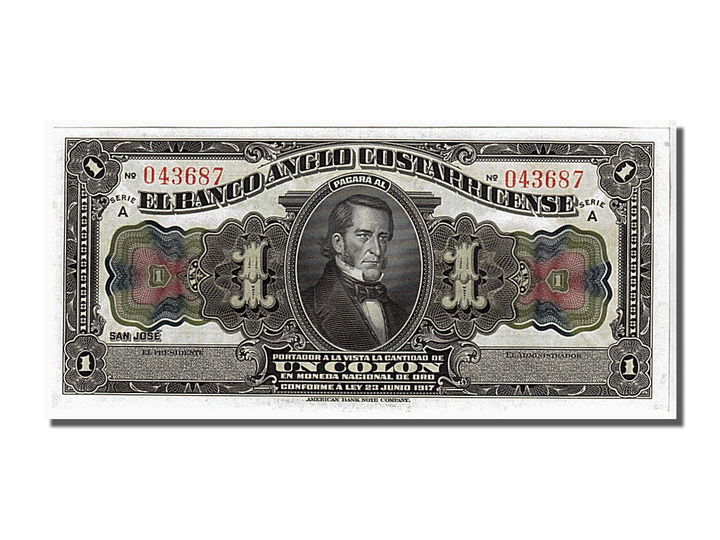 Banknote, Costa Rica, 1 Colon, 1917, KM:S121r, UNC(65-70)
