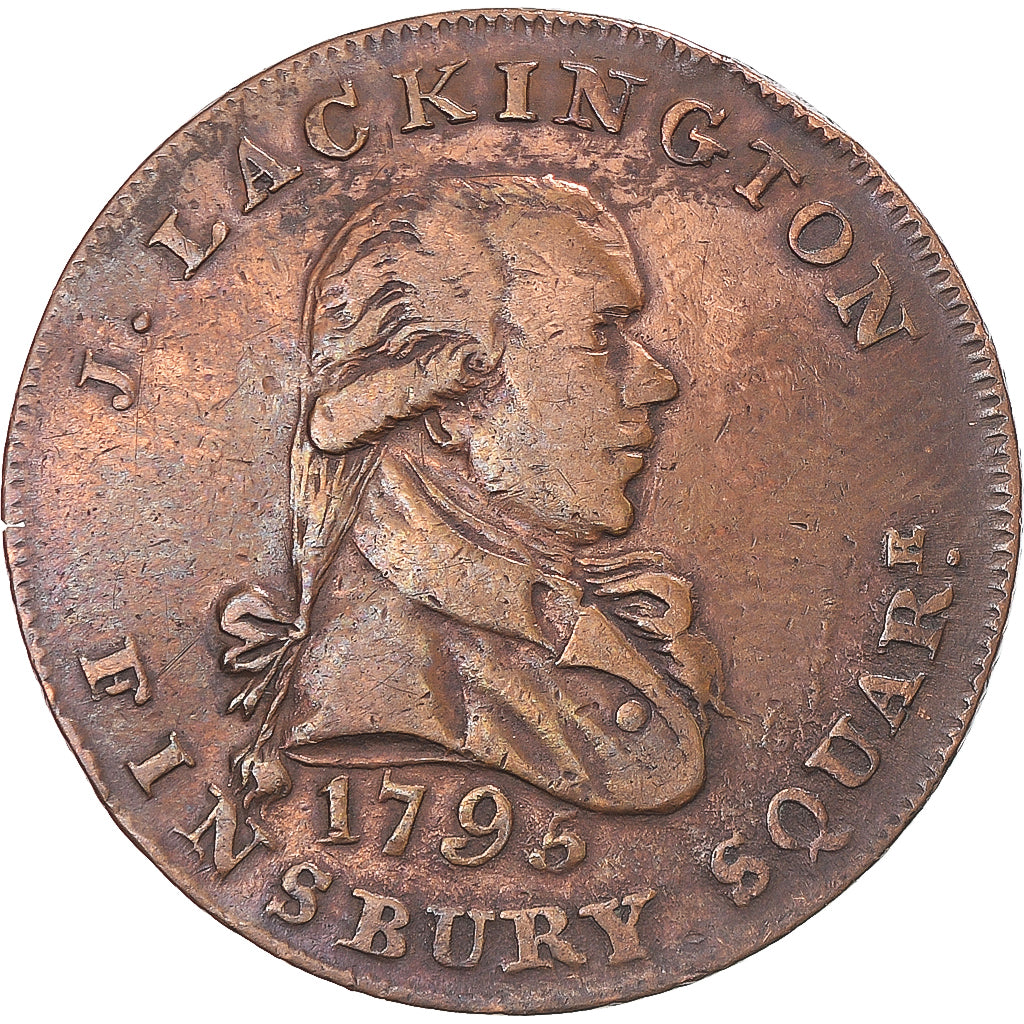 Reino Unido, Halfpenny Token, J. Lackington, 1795, MBC, Cobre