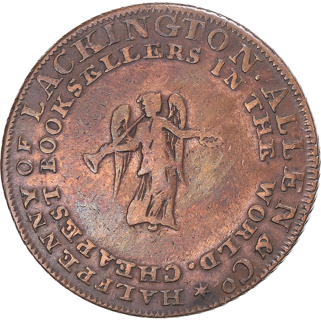 Reino Unido, Halfpenny Token, J. Lackington, 1795, MBC, Cobre
