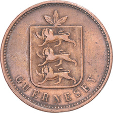 Monnaie, Guernesey, 4 Doubles, 1830, Heaton, TB+, Cuivre