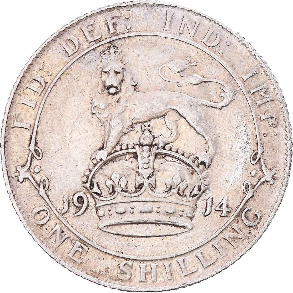 United Kingdom, George V, Shilling, 1914, London, Silver, EF(40-45)