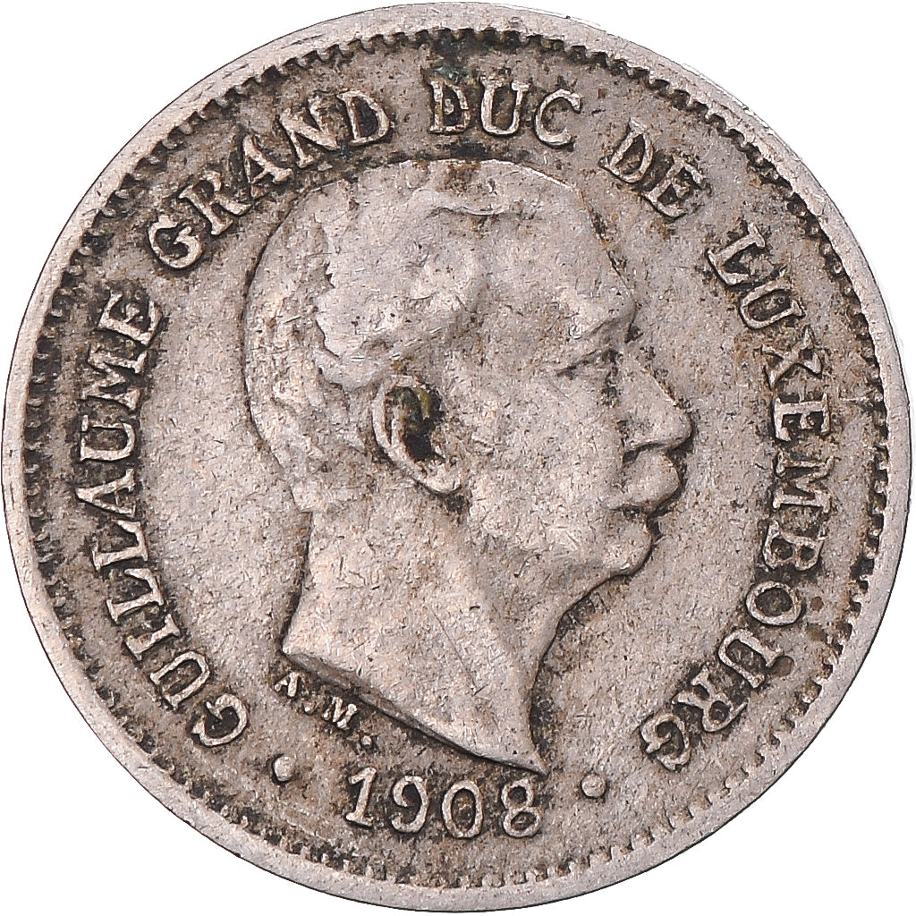 Monnaie, Luxembourg, William IV, 5 Centimes, 1908, TTB, Cupro-nickel