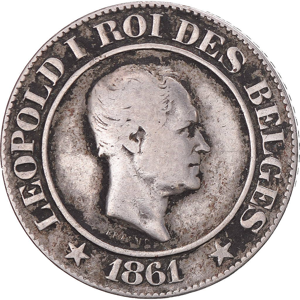 Coin, Belgium, Leopold I, 20 Centimes, 1861, Brussels, VF(30-35), Copper-nickel