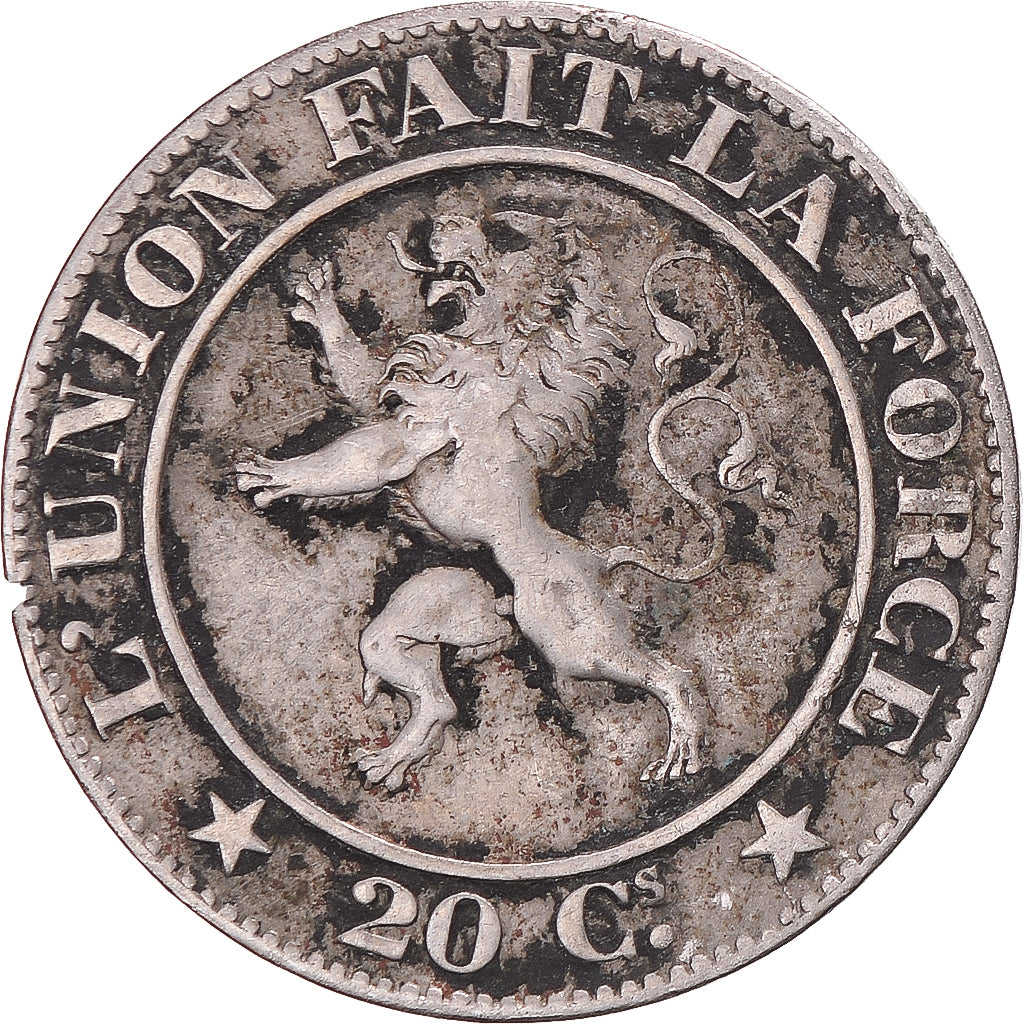 Coin, Belgium, Leopold I, 20 Centimes, 1861, Brussels, VF(30-35), Copper-nickel