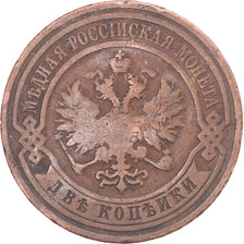 Coin, Russia, Nicholas II, 2 Kopeks, 1908, Saint-Petersburg, VF(30-35), Copper
