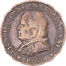 Moneda, Estados italianos, Pius IX, Soldo, 1867, Roma, BC+, Cobre