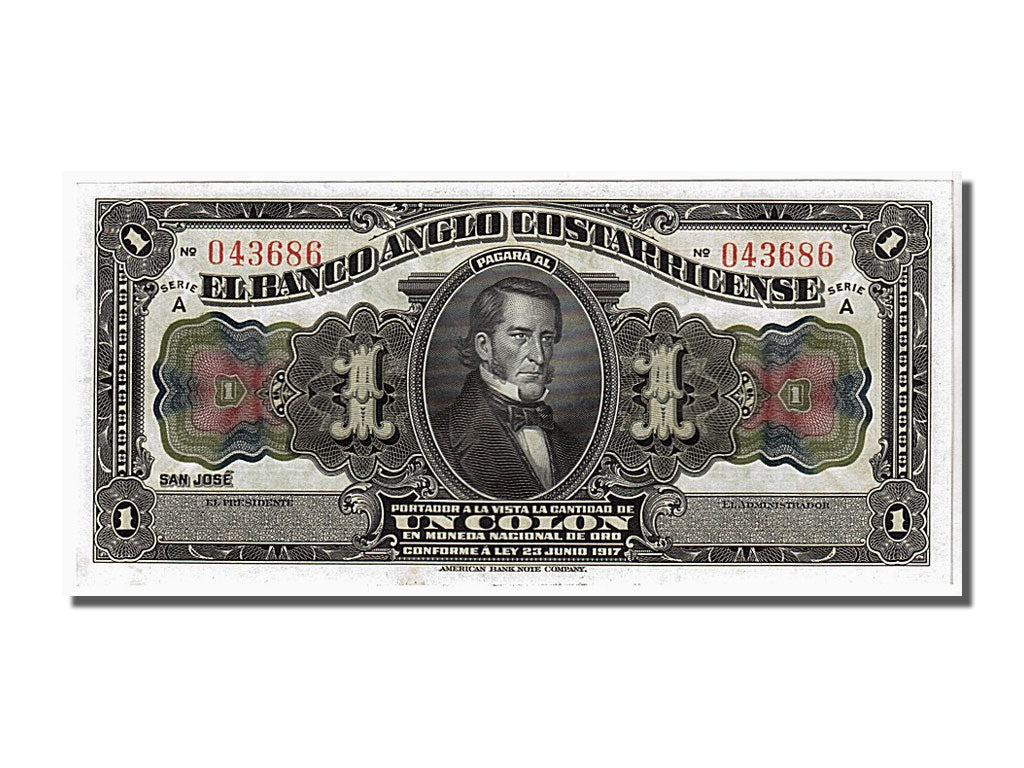 Billete, 1 Colon, 1917, Costa Rica, KM:S121r, UNC