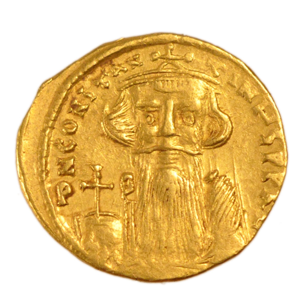 Constans II 641-668, Solidus, Constantinople, AU(50-53), Gold, 4.40