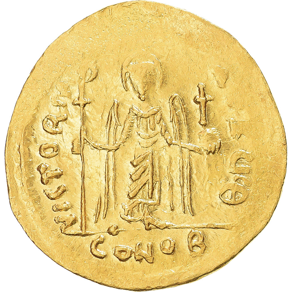 Coin, Phocas, Solidus, 603-607, Constantinople, AU(50-53), Gold, Sear:618