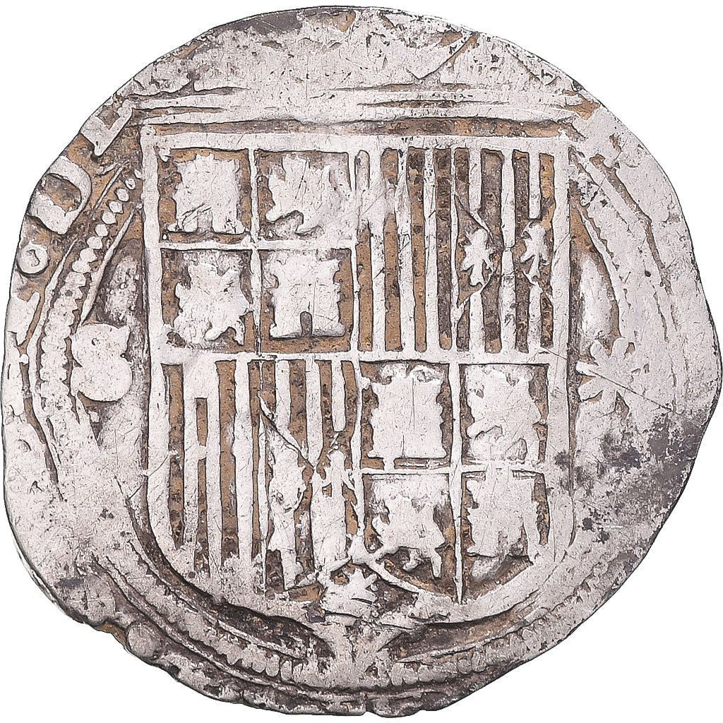 Coin, Spain, Ferdinand & Isabella, Real, Seville, VF(30-35), Silver