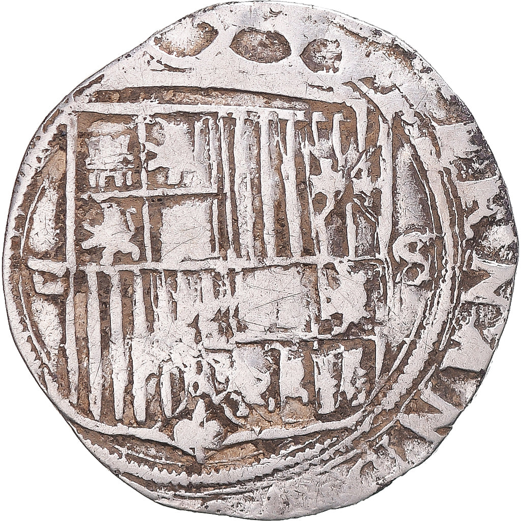 Coin, Spain, Ferdinand & Isabella, Real, Seville, VF(30-35), Silver