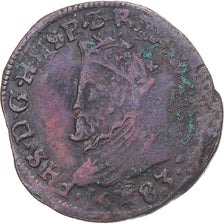 Coin, Spanish Netherlands, Philip II, Liard, 1583, Maastricht, EF(40-45), Copper