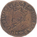 Moneda, Países Bajos españoles, Philip II, Liard, 1583, Maastricht, BC+, Cobre