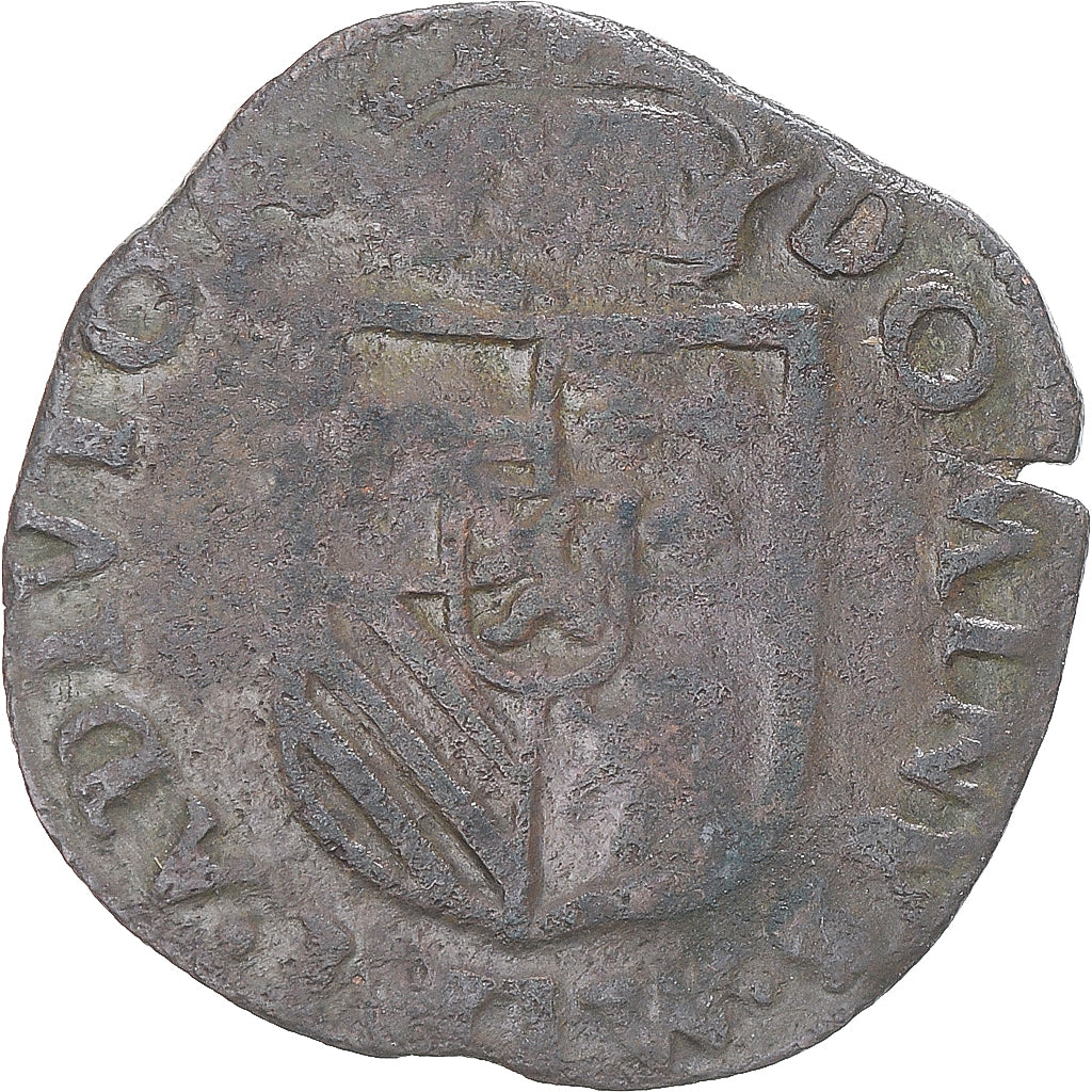 Münze, Spanische Niederlande, Philip II, Liard, 1589, Maastricht, S+, Kupfer