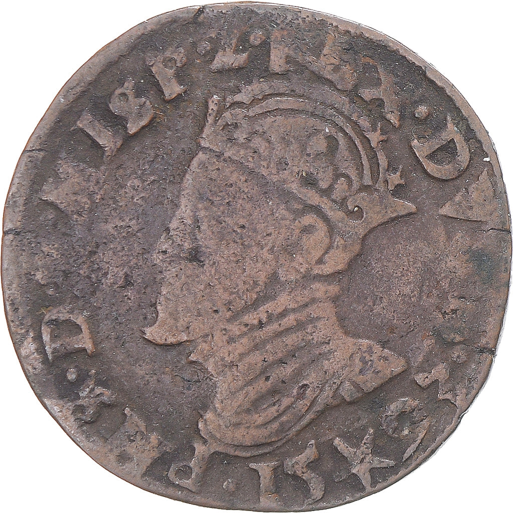 Moeda, Países Baixos Espanhóis, Philip II, Liard, 1593, Maastricht, VF(30-35)
