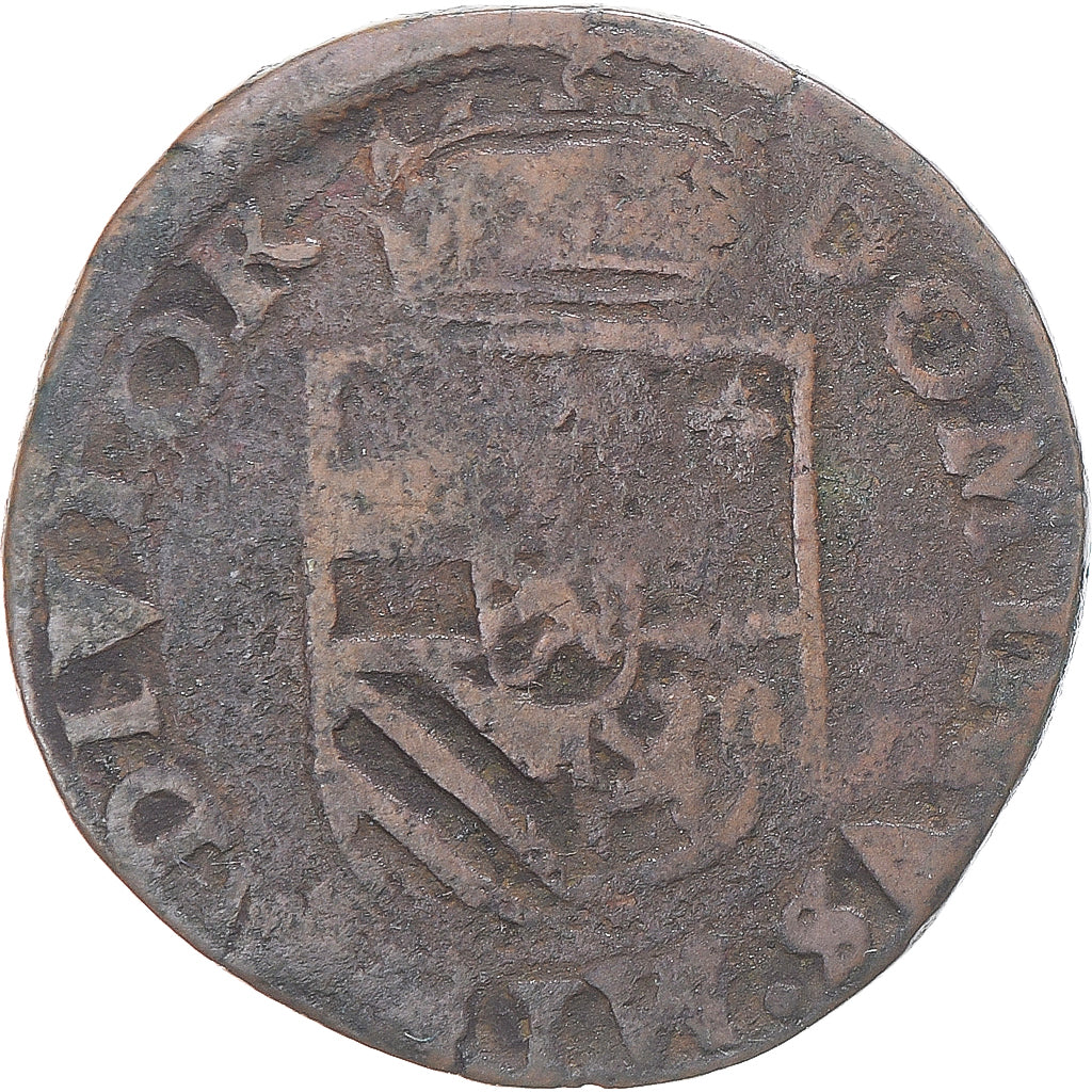 Moeda, Países Baixos Espanhóis, Philip II, Liard, 1593, Maastricht, VF(30-35)