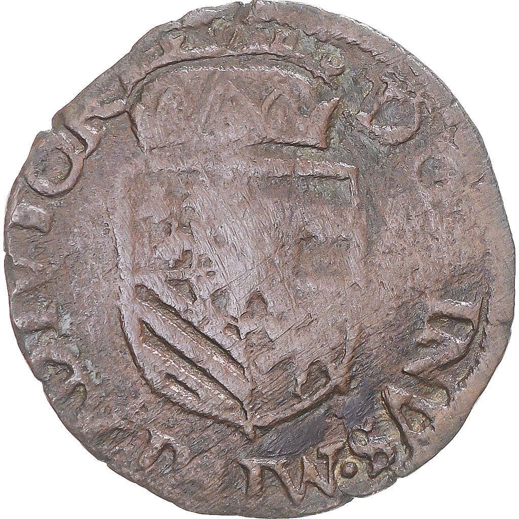 Coin, Spanish Netherlands, Philip II, Gigot, 1588, Maastricht, VF(20-25), Copper