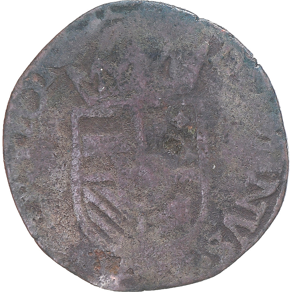 Coin, Spanish Netherlands, Philip II, Gigot, 1597, Maastricht, VF(20-25), Copper