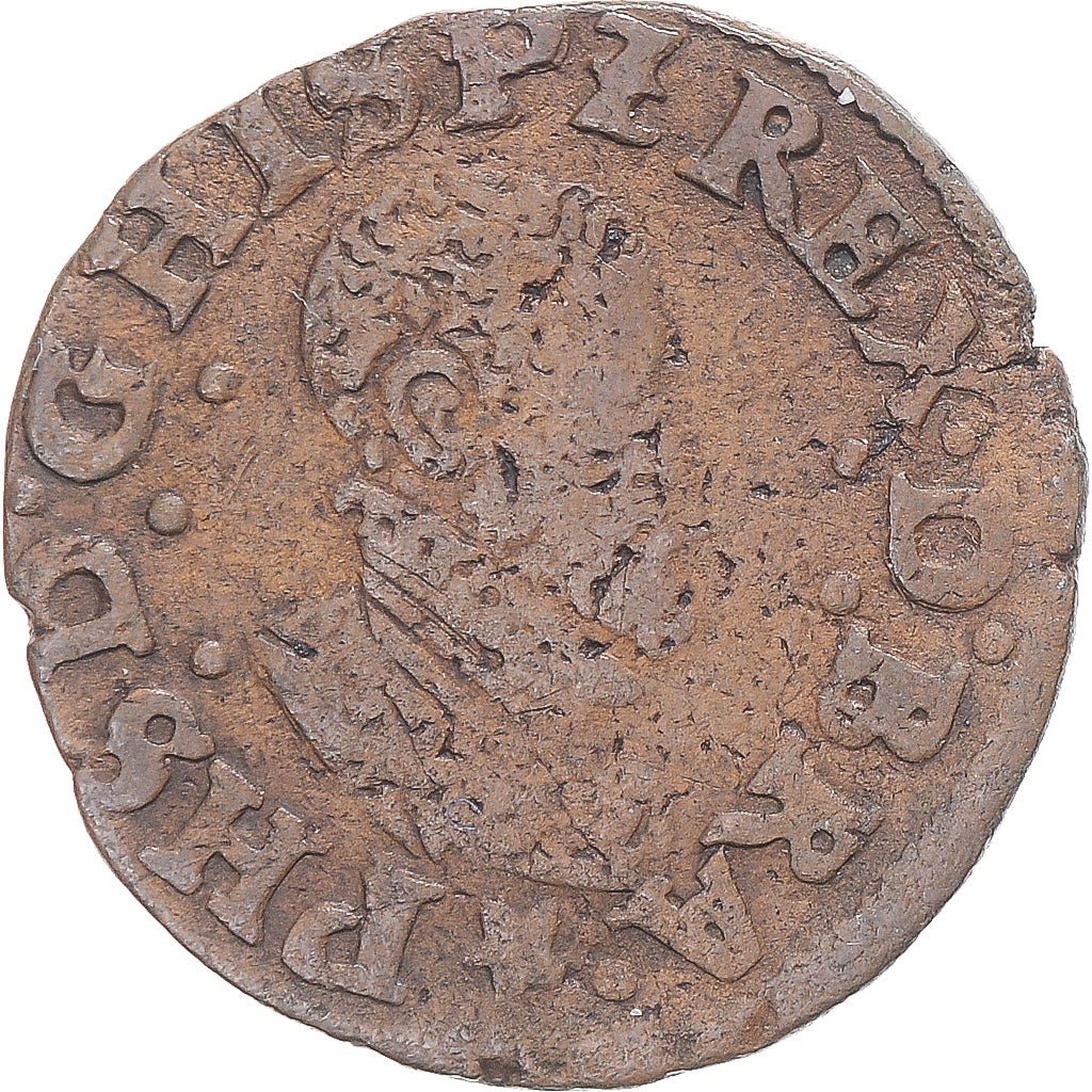 Coin, Spanish Netherlands, Philip II, Double Courte, Maastricht, VF(30-35)