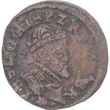 Coin, Spanish Netherlands, Philip II, Courte, Maastricht, EF(40-45), Copper