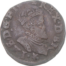 Coin, Spanish Netherlands, Philip II, Courte, Maastricht, VF(30-35), Copper