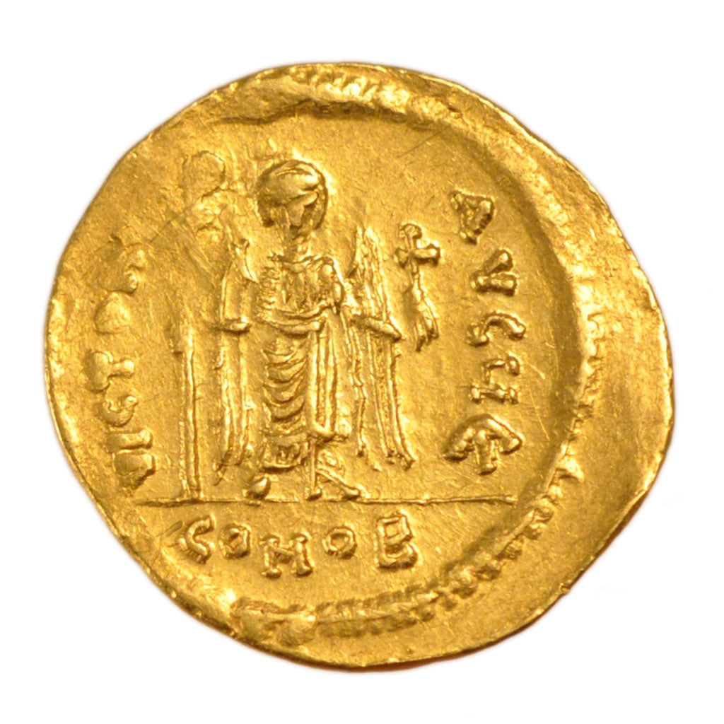 Phocas 602-610, Solidus, Constantinople, AU(55-58), Gold, 4.40
