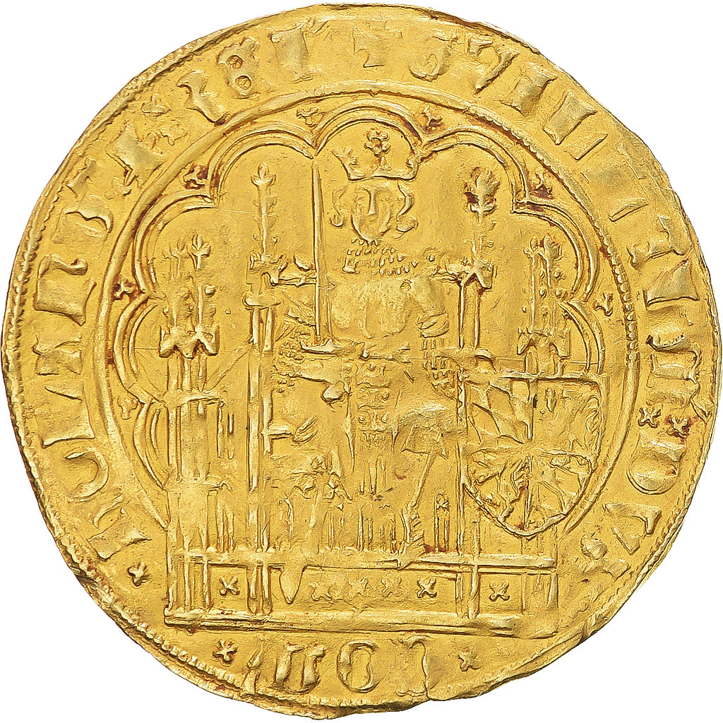 Coin, Netherlands, Comté de Hollande, Guillaume VI de Bavière, Chaise d'or