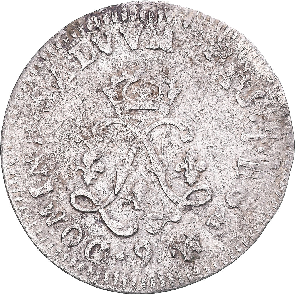 Münze, Frankreich, Louis XIV, 4 Sols aux 2 L, 1696, Rennes, réformé, S