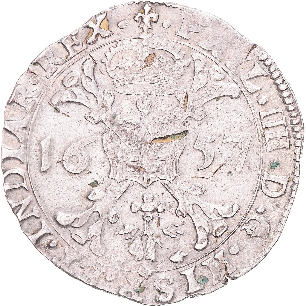 Coin, Spanish Netherlands, Flanders, Philip IV, Patagon, 1657, Bruges