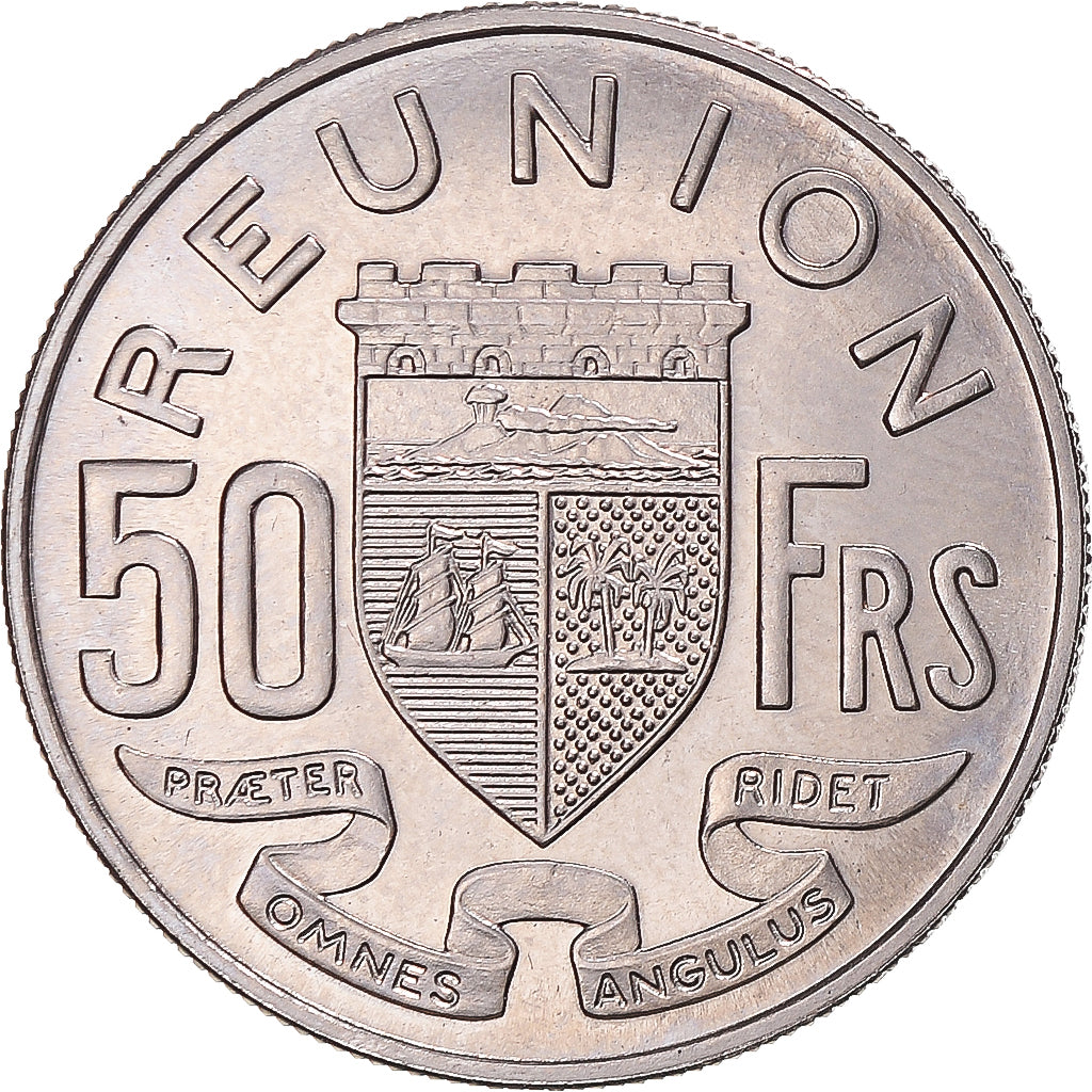 Moeda, Reunião, 50 Francs, 1962, Paris, ENSAIO, MS(65-70), Níquel, KM:E8