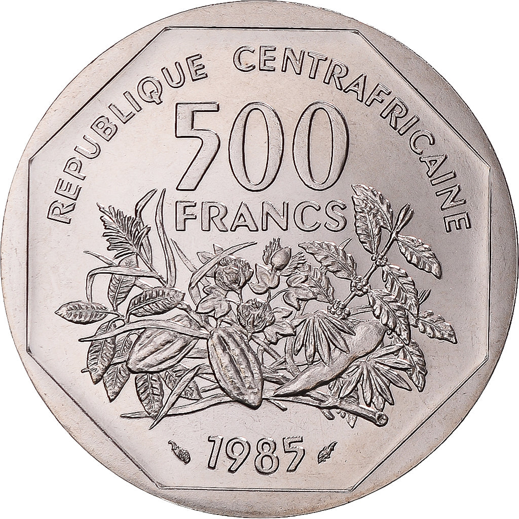 Coin, Central African Republic, 500 Francs, 1985, Paris, ESSAI, MS(65-70)
