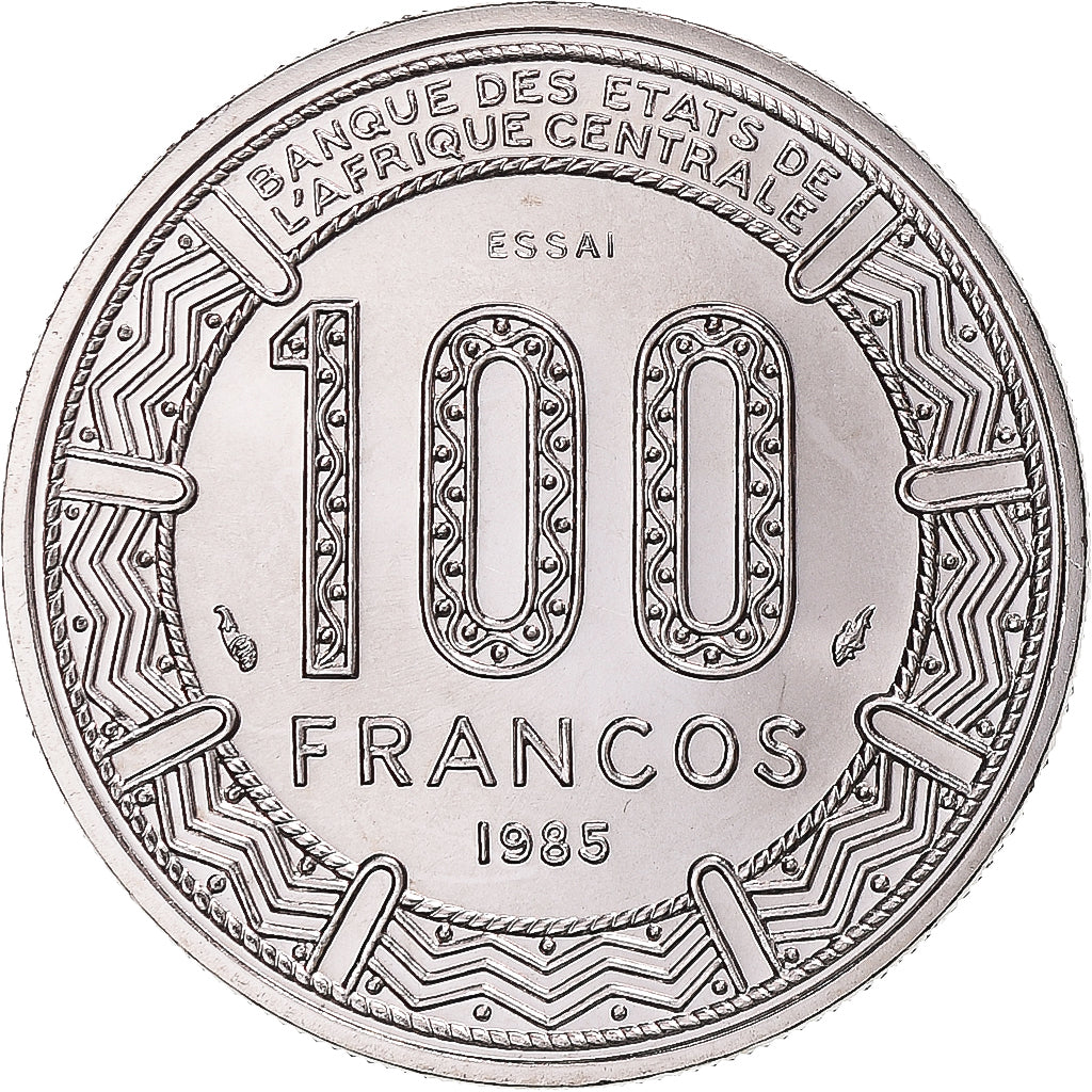 Moneta, Guinea equatoriale, 100 Francos, 1985, Paris, ESSAI, FDC, Nichel, KM:E31