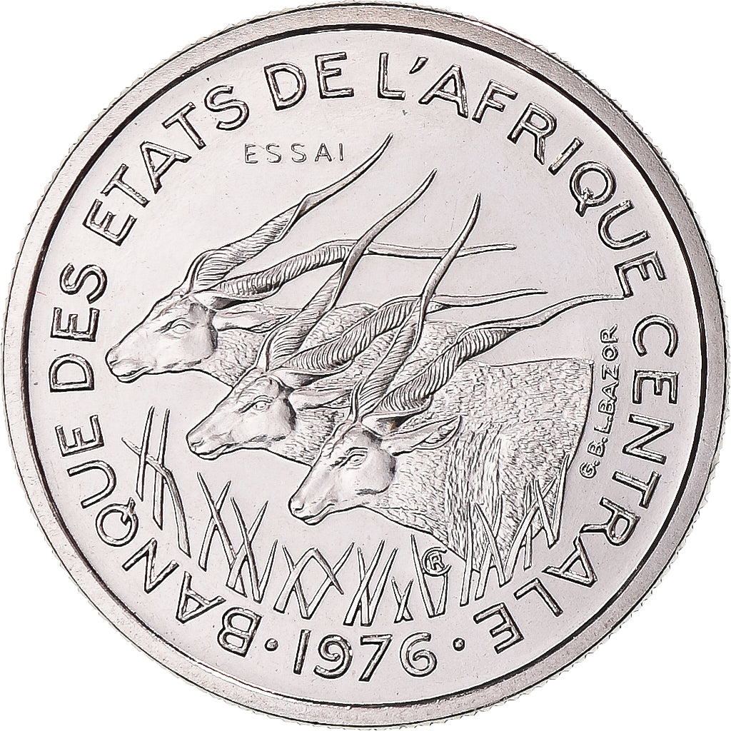 Monnaie, États de l'Afrique centrale, 50 Francs, 1976, Paris, ESSAI, FDC