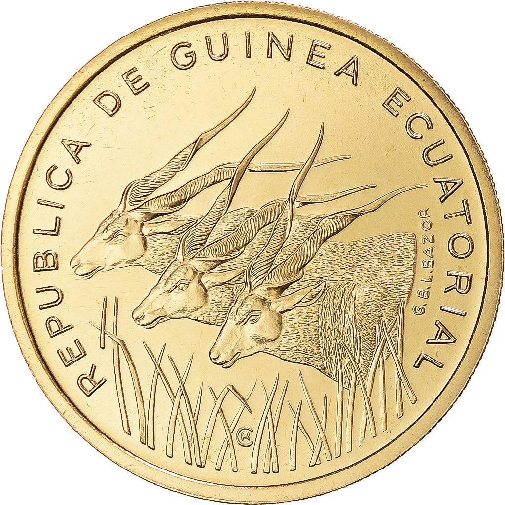 Coin, Equatorial Guinea, 25 Francos, 1985, Paris, ESSAI, MS(65-70)