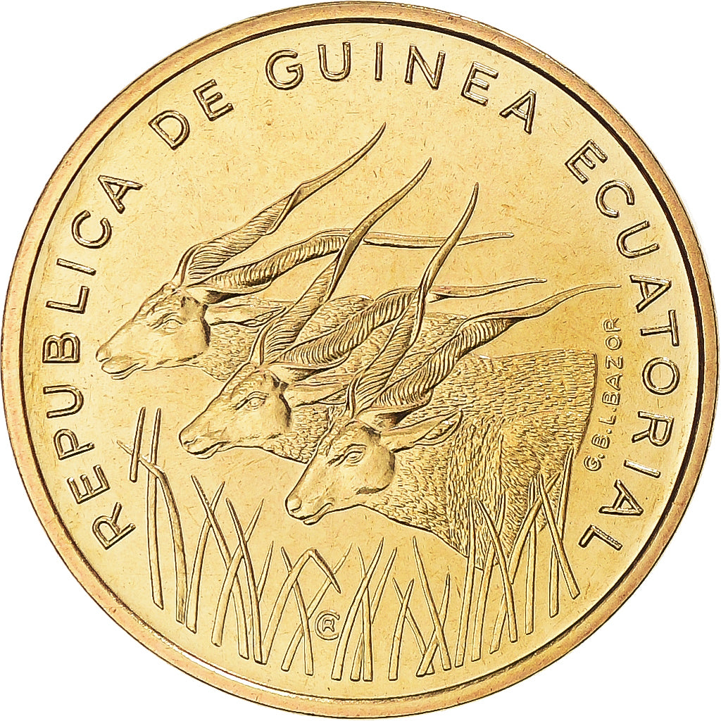 Coin, Equatorial Guinea, 5 Francos, 1985, Paris, ESSAI, MS(65-70)