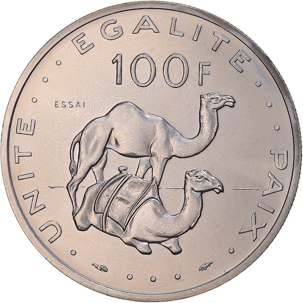 Coin, Djibouti, 100 Francs, 1977, Paris, ESSAI, MS(65-70), Copper-nickel, KM:E7