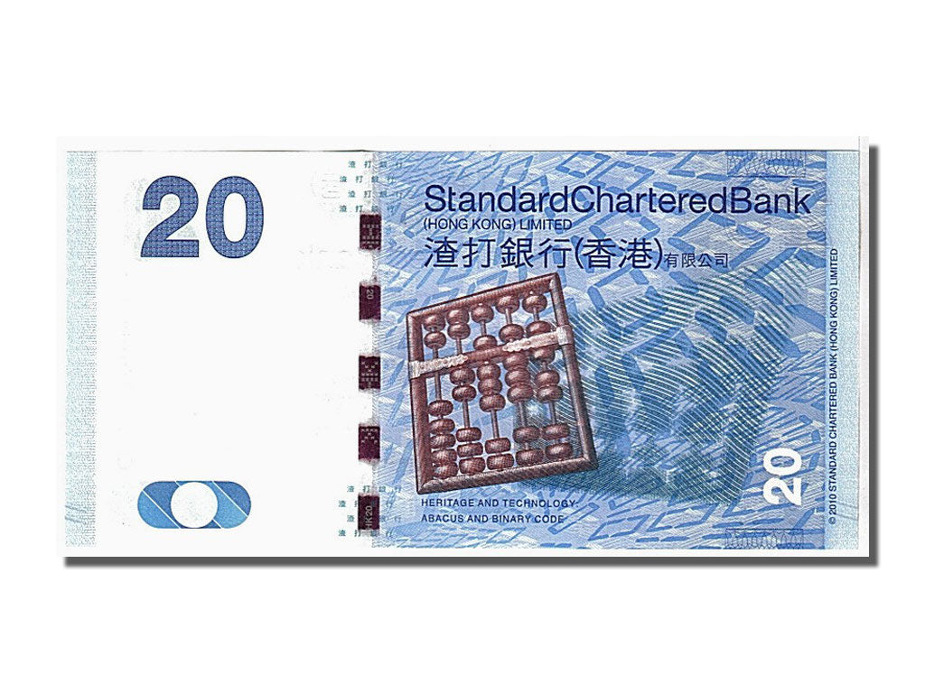 Banknot, Hong Kong, 20 Dollars, 2010, KM:297a, UNC(65-70)