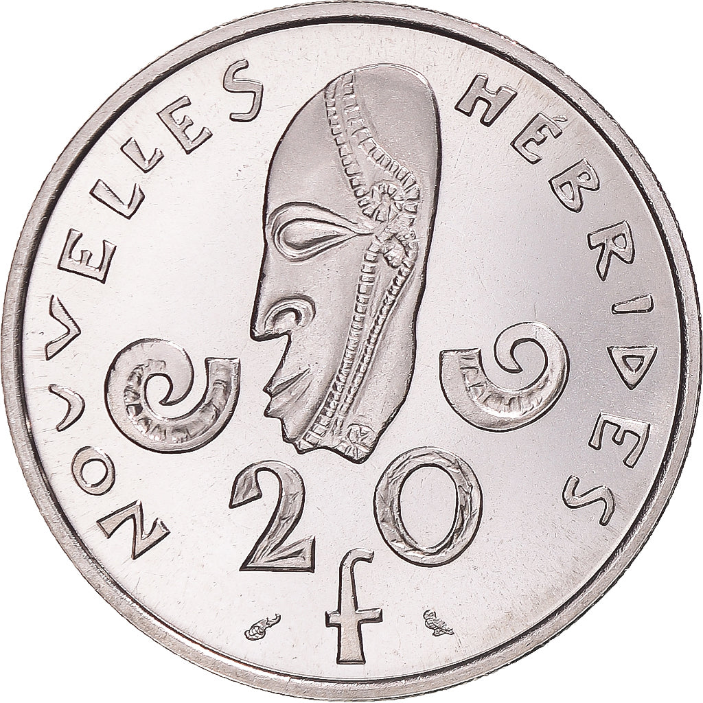Moneta, Nuove Ebridi, 20 Francs, 1967, Paris, ESSAI, FDC, Nichel, KM:E3