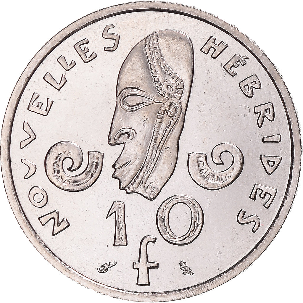 Moneta, Nuove Ebridi, 10 Francs, 1967, Paris, ESSAI, FDC, Nichel, KM:E2