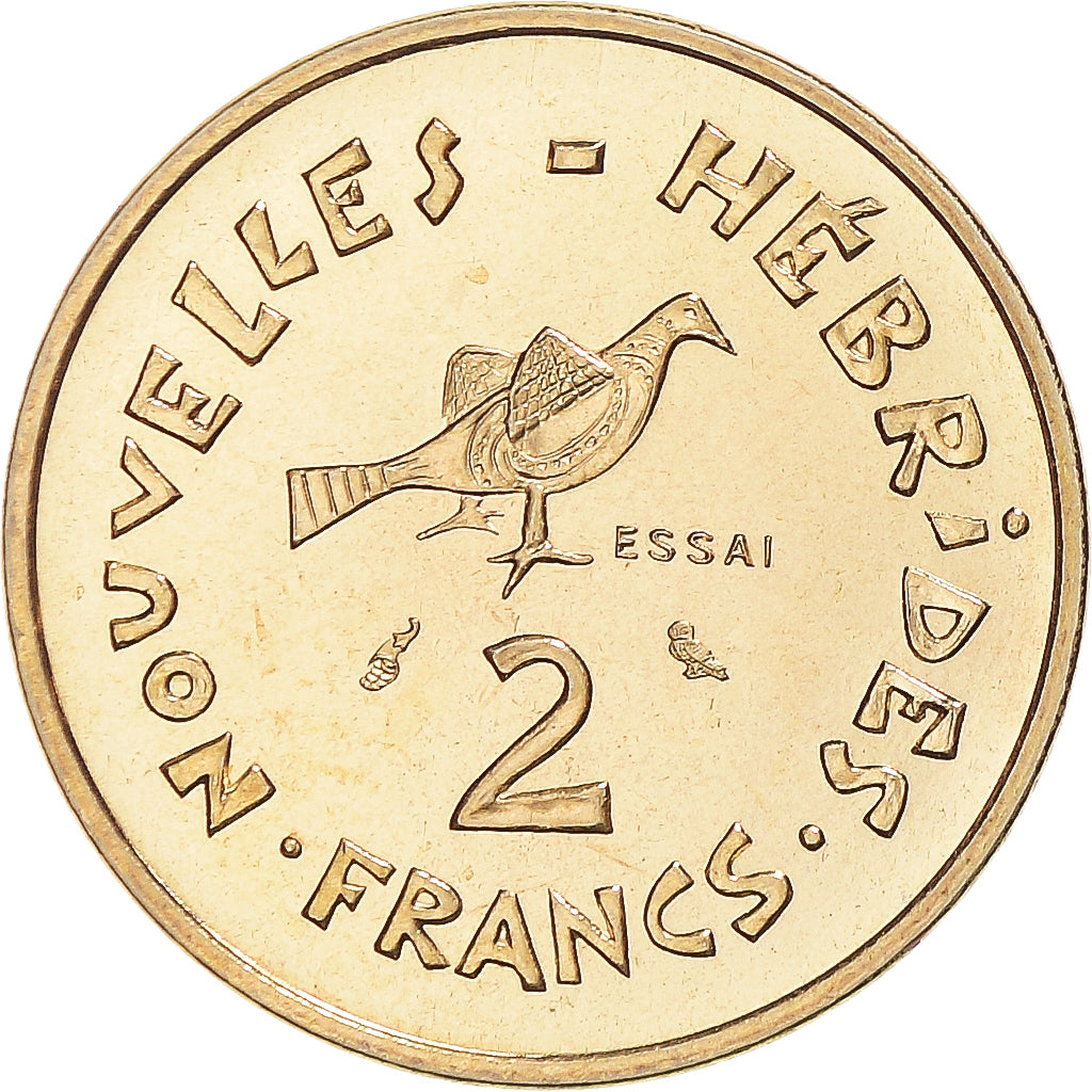 Münze, New Hebrides, 2 Francs, 1970, Paris, ESSAI, STGL