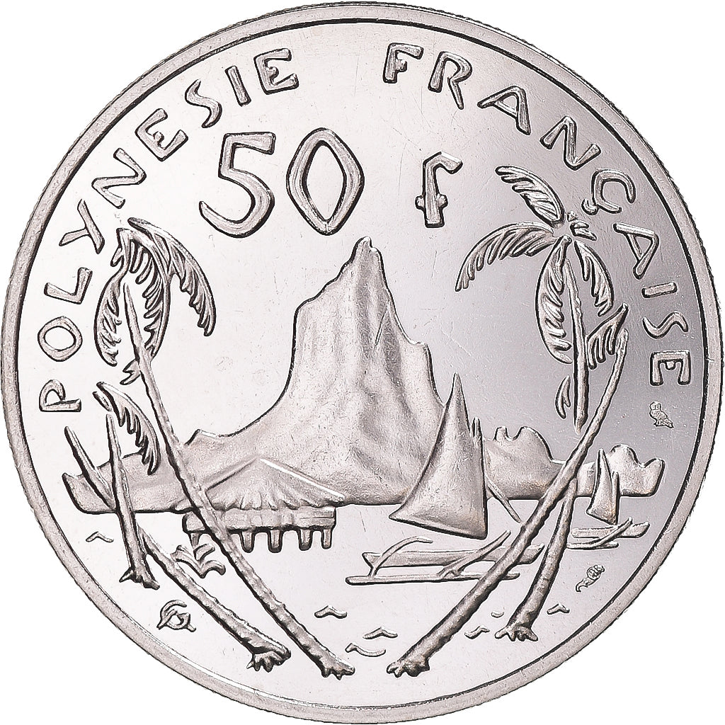 Coin, French Polynesia, 50 Francs, 1967, Paris, ESSAI, MS(65-70), Nickel, KM:E3