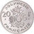Moeda, Polinésia Francesa, 20 Francs, 1967, Paris, ENSAIO, MS(65-70), Níquel