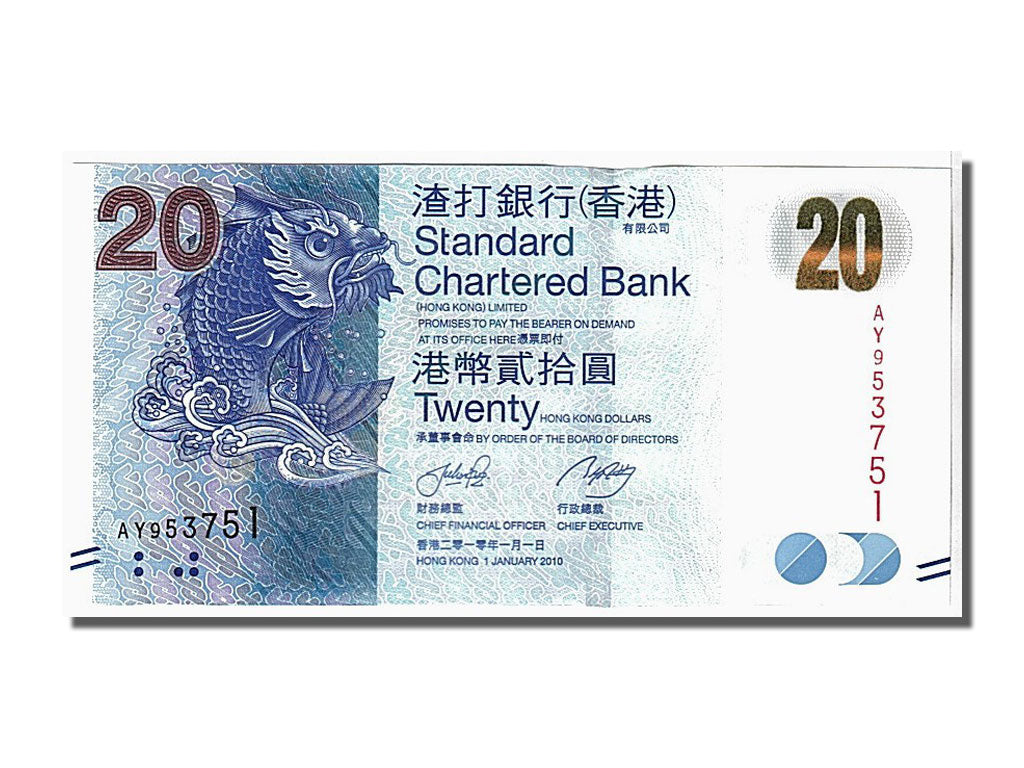 Banknote, Hong Kong, 20 Dollars, 2010, KM:297a, UNC(65-70)