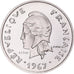 Coin, French Polynesia, 10 Francs, 1967, Paris, ESSAI, MS(65-70), Nickel, KM:E1