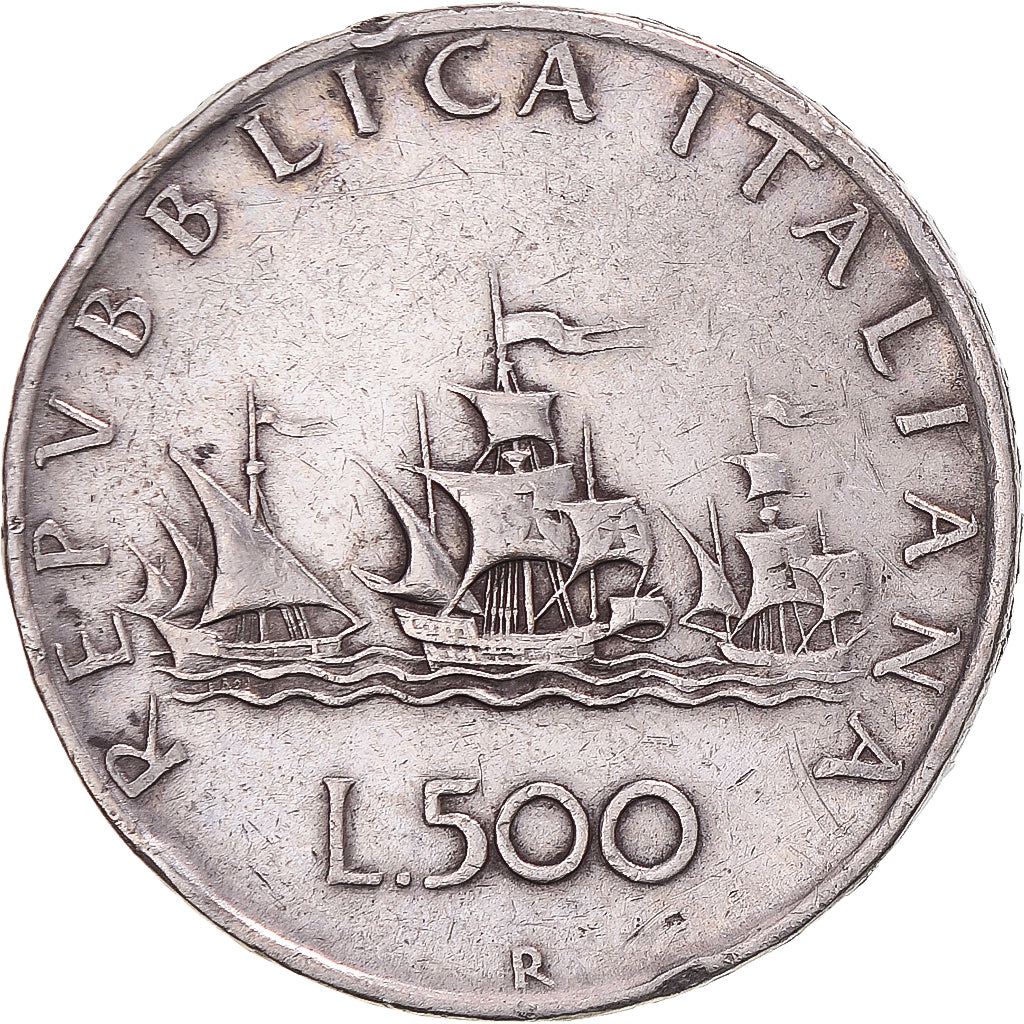 Coin, Italy, 500 Lire, 1960, Rome, EF(40-45), Silver, KM:98